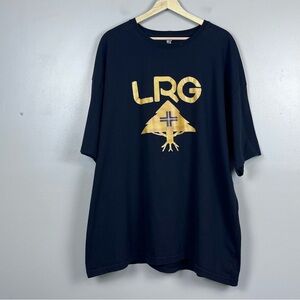 Lifted Research Group Men's Graphic Print Stacked Logo Tee Shirt Size 3XL; LRG
